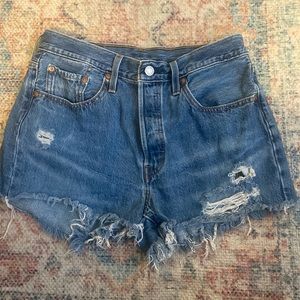 Levi shorts high rise with button fly